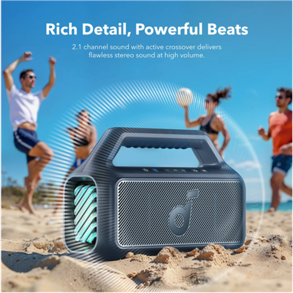 Anker Soundcore Speaker , Boom 2 , 80 W , Waterproof , Bluetooth , Blue , Portable , Wireless connection