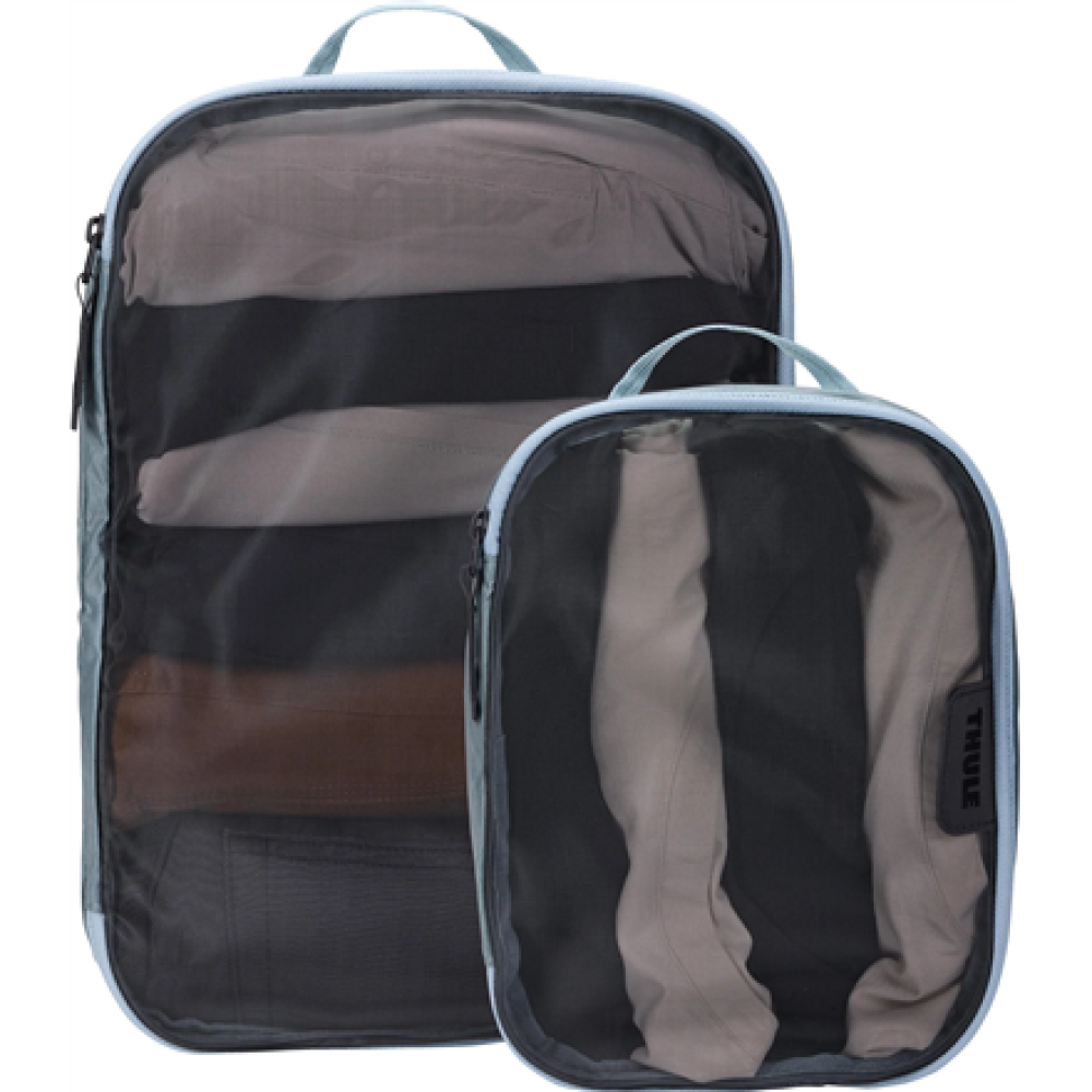 Thule Packing Cube Set, 1x Medium, 1x Small , Packing Cube , Pond Gray