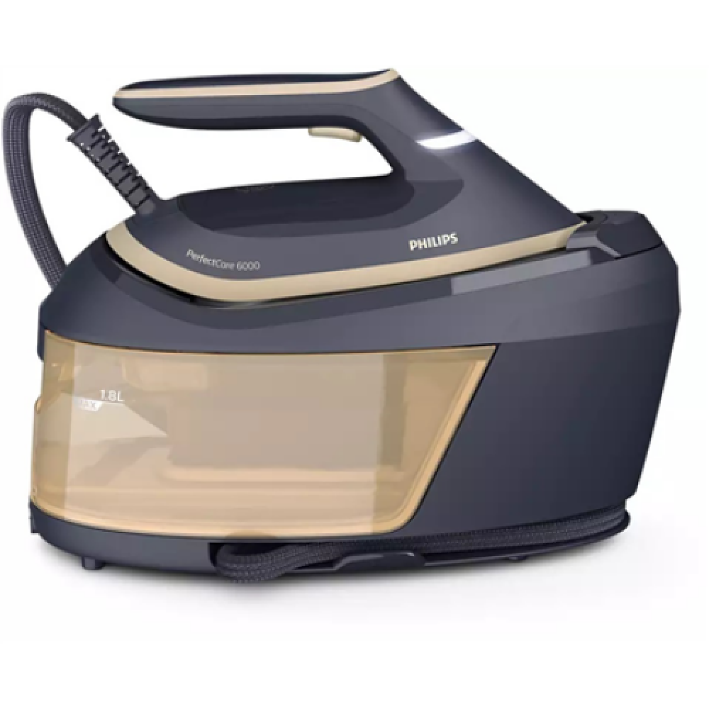 Philips , Steam Generator Iron , PSG6066/20 PerfectCare 6000 Series , 2400 W , 1.8 L , 8 bar , Auto power off , Vertical steam function , Calc-clean function , Black/Gold