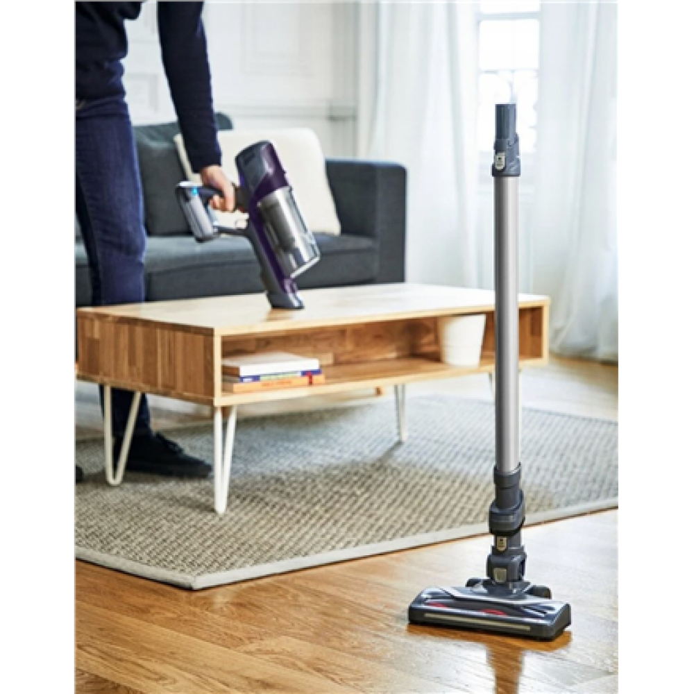 TEFAL , Vacuum Cleaner , TY6837WO X-PERT 6.60 Allergy , Cordless operating , Handstick , 100 W , 18 V , Operating time (max) 45 min , Purple/Grey , Warranty 24 month(s)