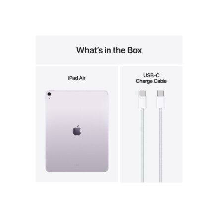 Apple , iPad Air Wi-Fi + Cellular , 13 , Purple , IPS , 2732 x 2048 pixels , Apple M3 , 8 GB , 128 GB , 3G , 4G , 5G , Wi-Fi , Front camera , 12 MP , Rear camera , 12 MP , Bluetooth , 5.3 , iPadOS , USB-C charging cable