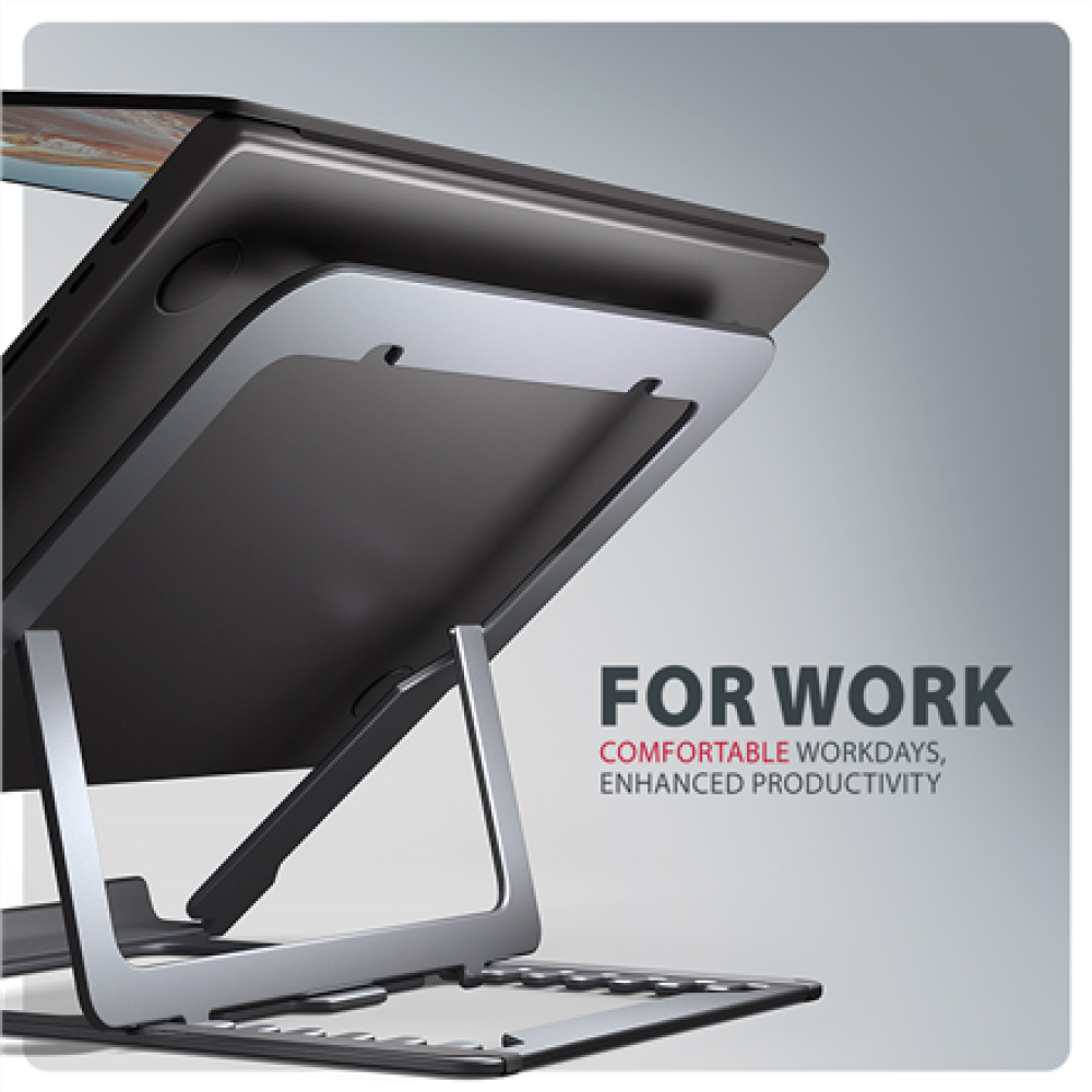 AXAGON STND-LAG stand for laptops and tablets , Adjustable Height, Angle , 10-17.3 , Maximum weight (capacity) 20 kg , Grey