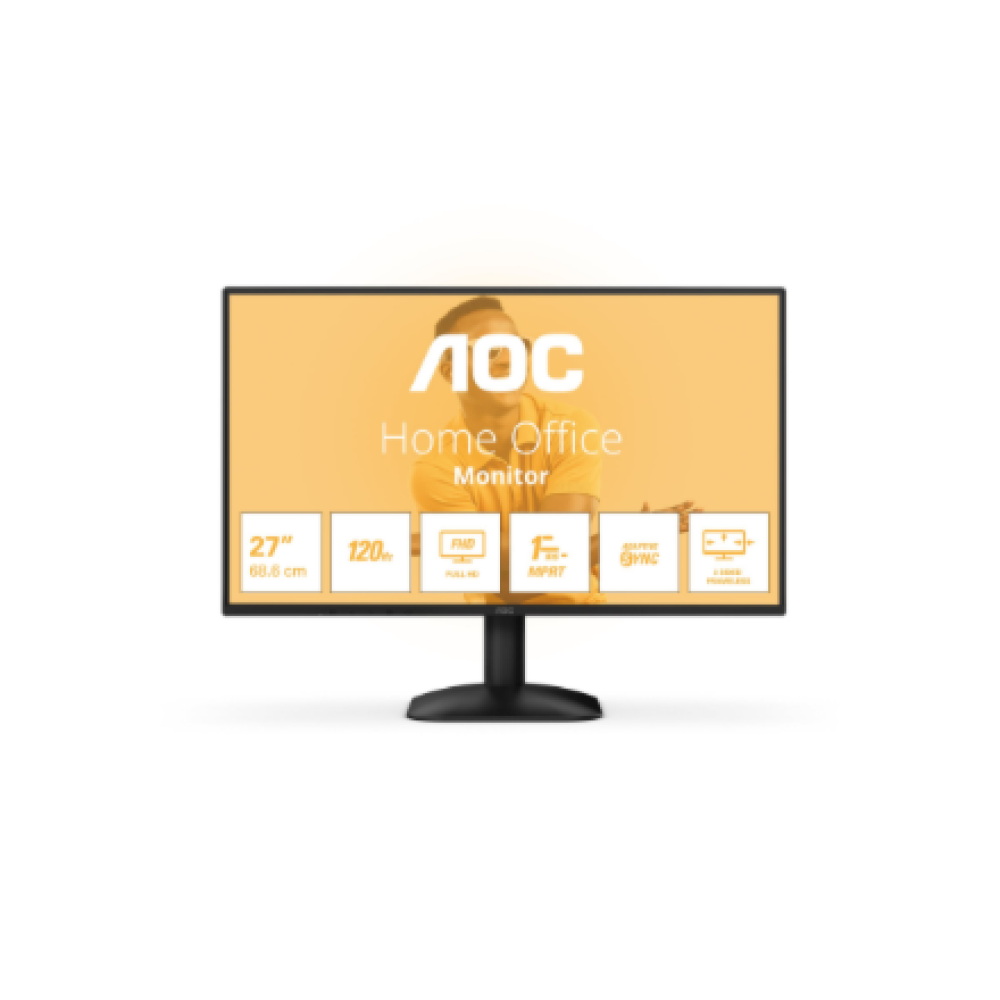 AOC , 27B31H , 27 , IPS , FHD , 16:9 , 120 Hz , 1 ms , 1920 x 1080 pixels , 300 cd/m² , HDMI ports quantity 1 , Black