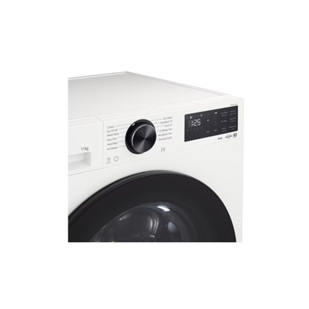 LG Washing machine , F4X5011TWB , Energy efficiency class A , Front loading , Washing capacity 11 kg , 1400 RPM , Depth 57 cm , Width 60 cm , Display , LED , Steam function , Direct drive , Wi-Fi , White