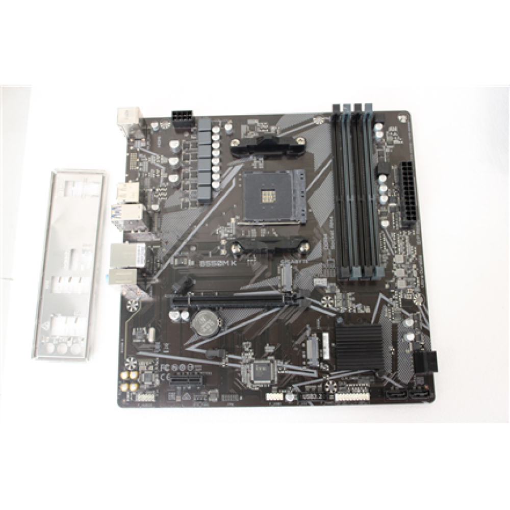 SALE OUT. Gigabyte B550M K 1.0 M/B , Processor family AMD , Processor socket AM4 , DDR4 DIMM , Memory slots 4 , Supported hard disk drive interfaces SATA, M.2 , Number of SATA connectors 4 , Chipset AMD B550 , Micro ATX , USED, REFURBISHED, WITHOUT ORIGIN