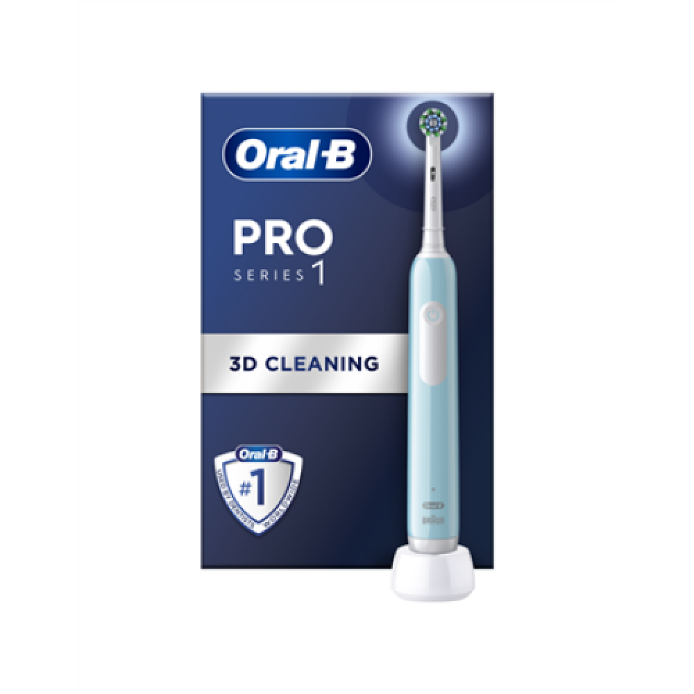Oral-B , Electric Toothbrush , Pro Series 1 Cross Action , Rechargeable , For adults , Number of brush heads included 1 , Number of teeth brushing modes 3 , Caribbean Blue