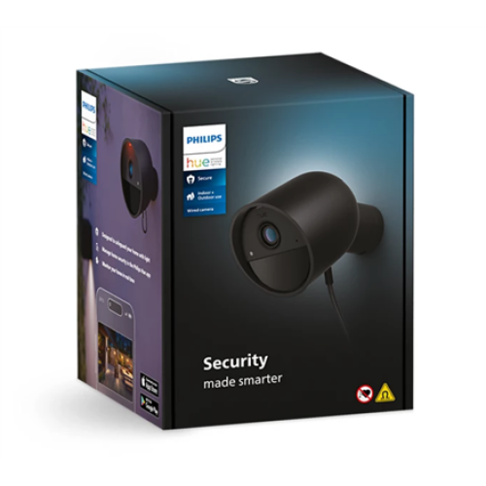 Philips Hue , Secure Wired Camera , Bullet , IP65 , Black