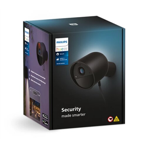 Philips Hue , Secure Wired Camera , Bullet , IP65 , Black