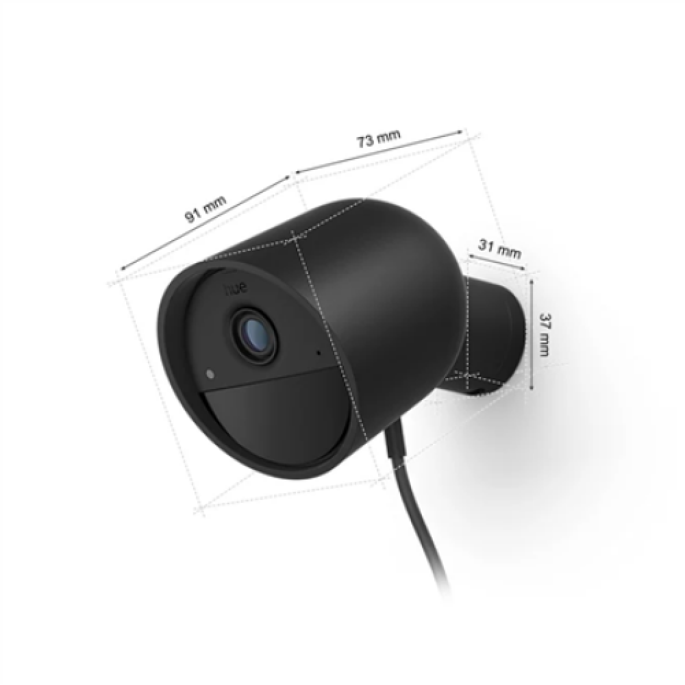 Philips Hue , Secure Wired Camera , Bullet , IP65 , Black