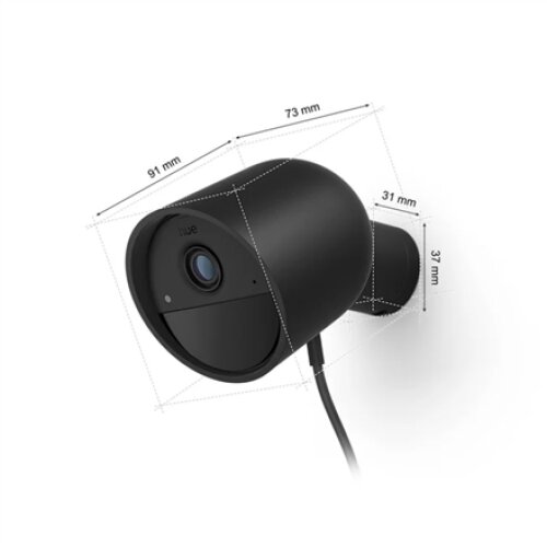 Philips Hue , Secure Wired Camera , Bullet , IP65 , Black