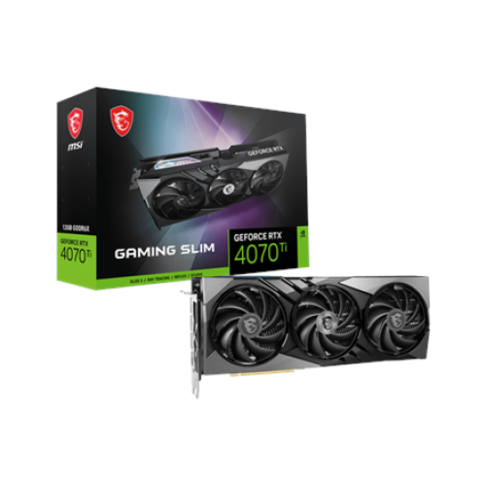 MSI , GeForce RTX 4070 Ti GAMING SLIM 12G , NVIDIA , 12 GB , GeForce RTX 4070 Ti , GDDR6X , PCI Express Gen 4
