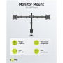 Goobay Dual Monitor Mount Flex , Swivel, Tilt, Rotation , 17-32 , Maximum weight (capacity) 8 kg , Black