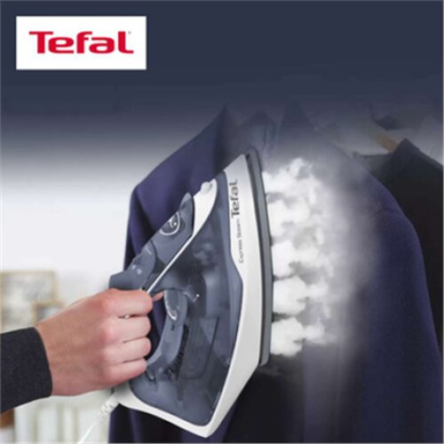 TEFAL , FV2837E0 , Steam Iron , 2400 W , Water tank capacity 150 ml , Continuous steam 35 g/min , Blue/White