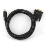 Gembird monitoriaus kabelis HDMI/DVI-DM (18+1) 1.8m , Cablexpert , HDMI to DVI-D , 1.8 m
