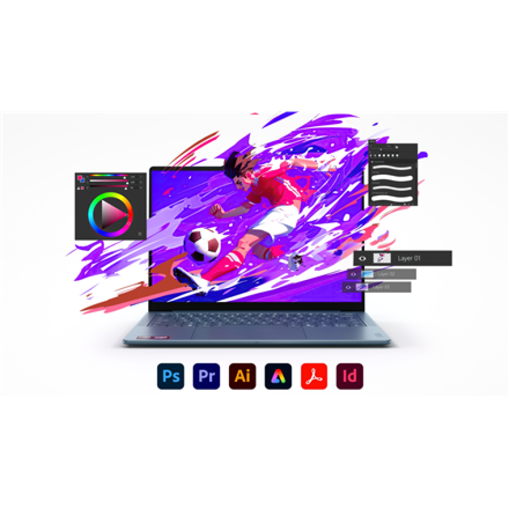 Lenovo Yoga Slim 7 14AKP10 , Tidal Teal , 14 , OLED , WUXGA , 1920 x 1200 pixels , Glossy , AMD Ryzen AI 5 , 340 , 16 GB , Soldered LPDDR5x , Solid-state drive capacity 512 GB , AMD Radeon 840M Graphics , Windows 11 Home , 802.11be , Bluetooth version 5.4