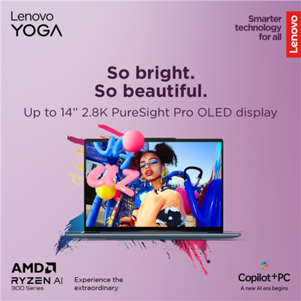 Lenovo Yoga Slim 7 14AKP10 , Tidal Teal , 14 , OLED , WUXGA , 1920 x 1200 pixels , Glossy , AMD Ryzen AI 5 , 340 , 16 GB , Soldered LPDDR5x , Solid-state drive capacity 512 GB , AMD Radeon 840M Graphics , Windows 11 Home , 802.11be , Bluetooth version 5.4