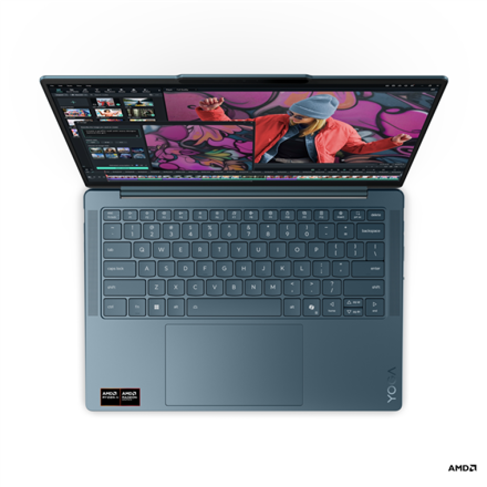 Lenovo Yoga Slim 7 14AKP10 , Tidal Teal , 14 , OLED , WUXGA , 1920 x 1200 pixels , Glossy , AMD Ryzen AI 5 , 340 , 16 GB , Soldered LPDDR5x , Solid-state drive capacity 512 GB , AMD Radeon 840M Graphics , Windows 11 Home , 802.11be , Bluetooth version 5.4