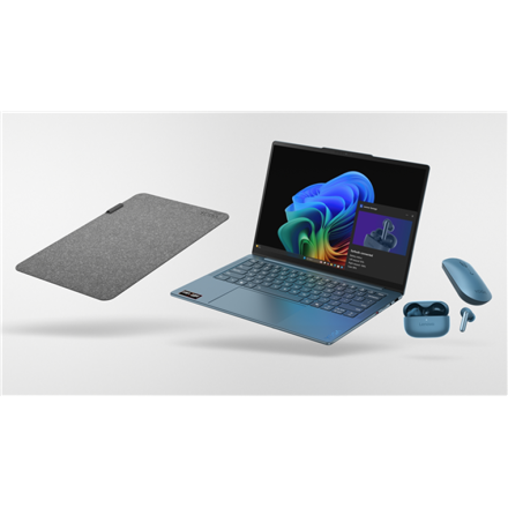 Lenovo Yoga Slim 7 14AKP10 , Tidal Teal , 14 , OLED , WUXGA , 1920 x 1200 pixels , Glossy , AMD Ryzen AI 5 , 340 , 16 GB , Soldered LPDDR5x , Solid-state drive capacity 512 GB , AMD Radeon 840M Graphics , Windows 11 Home , 802.11be , Bluetooth version 5.4