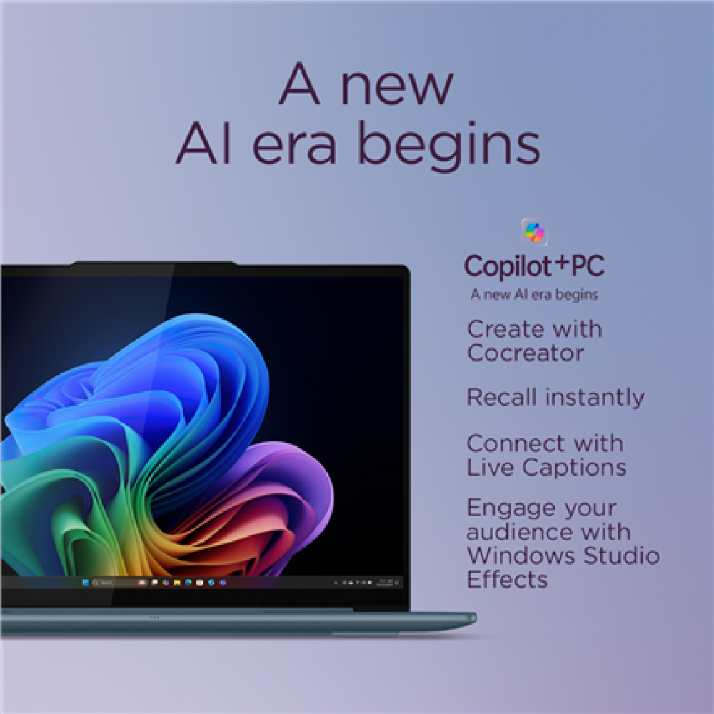 Lenovo Yoga Slim 7 14AKP10 , Tidal Teal , 14 , OLED , WUXGA , 1920 x 1200 pixels , Glossy , AMD Ryzen AI 5 , 340 , 16 GB , Soldered LPDDR5x , Solid-state drive capacity 512 GB , AMD Radeon 840M Graphics , Windows 11 Home , 802.11be , Bluetooth version 5.4