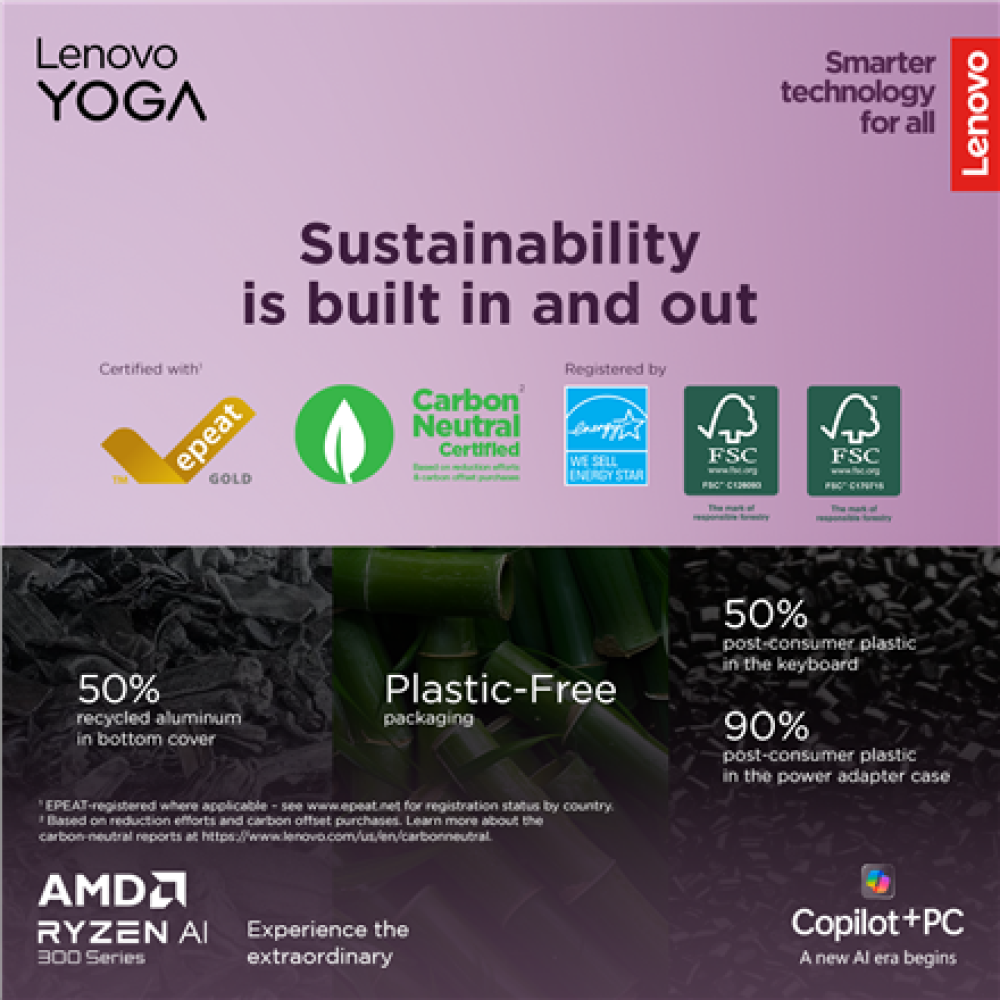 Lenovo Yoga Slim 7 14AKP10 , Tidal Teal , 14 , OLED , WUXGA , 1920 x 1200 pixels , Glossy , AMD Ryzen AI 5 , 340 , 16 GB , Soldered LPDDR5x , Solid-state drive capacity 512 GB , AMD Radeon 840M Graphics , Windows 11 Home , 802.11be , Bluetooth version 5.4