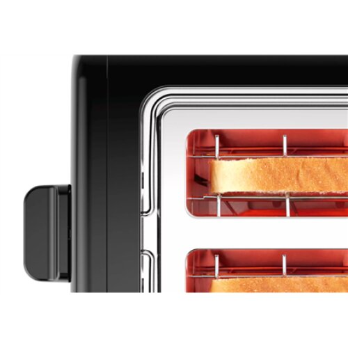 Bosch , DesignLine Toaster , TAT3P423 , Power 970 W , Number of slots 2 , Housing material Stainless steel , Black