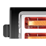 Bosch , DesignLine Toaster , TAT3P423 , Power 970 W , Number of slots 2 , Housing material Stainless steel , Black