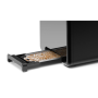 Bosch , DesignLine Toaster , TAT3P423 , Power 970 W , Number of slots 2 , Housing material Stainless steel , Black