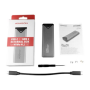 AXAGON External SuperSpeed+ USB-C metal box for M.2 NVMe SSD disks having sizes of up 42 to 80 mm , EEM2-UG2