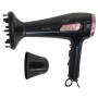 Adler Hair dryer with retractable power cord , AD 2283 , 2400 W , Number of temperature settings 3 , Diffuser nozzle , Black/Golden Rose