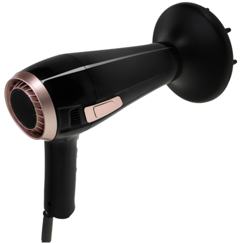 Adler Hair dryer with retractable power cord , AD 2283 , 2400 W , Number of temperature settings 3 , Diffuser nozzle , Black/Golden Rose