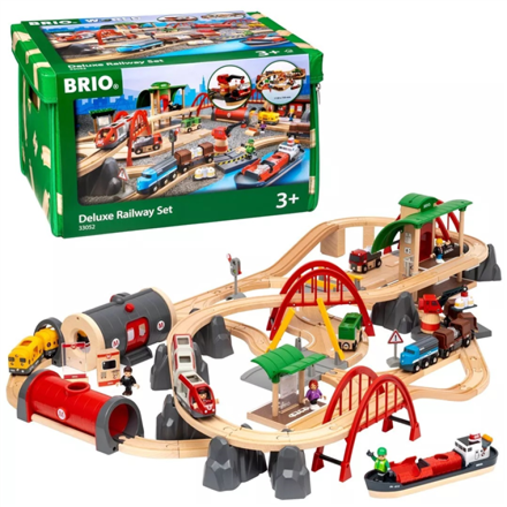 KO , BRIO World Train Set Deluxe Railway Set , 2xLR44