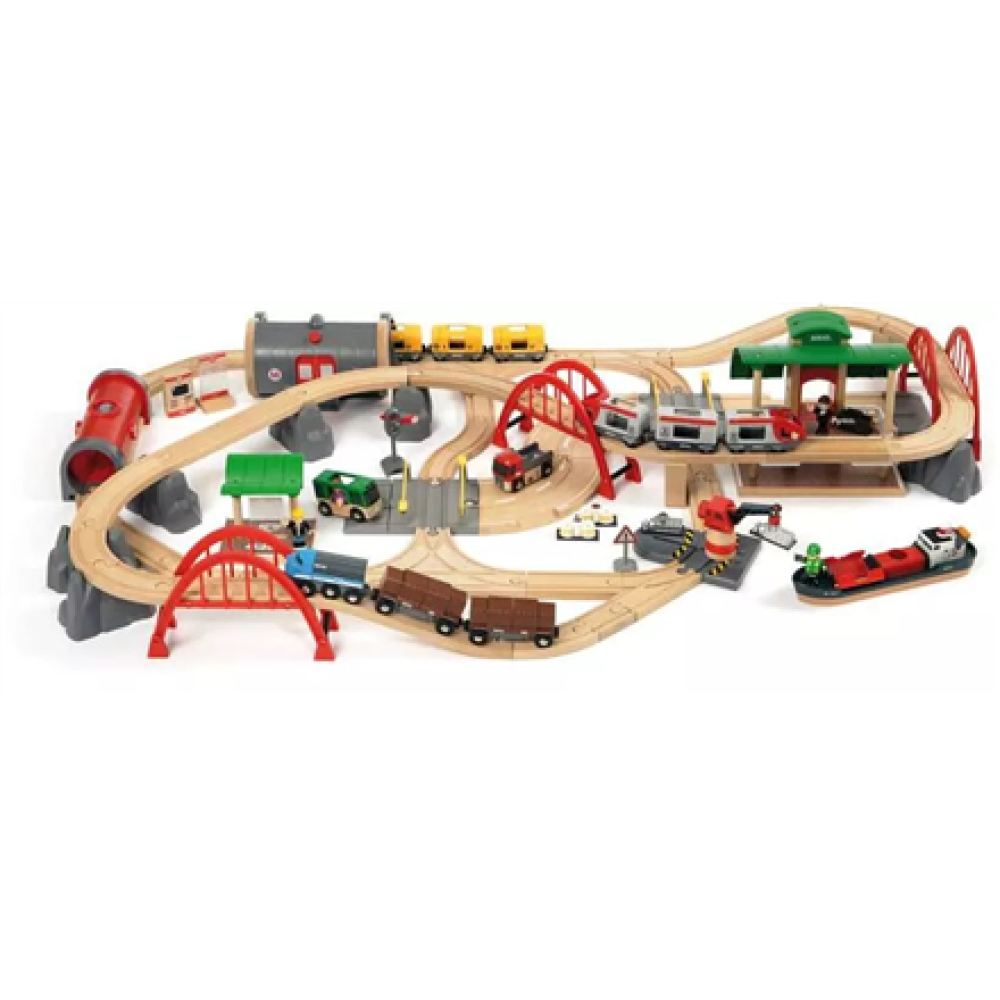 KO , BRIO World Train Set Deluxe Railway Set , 2xLR44