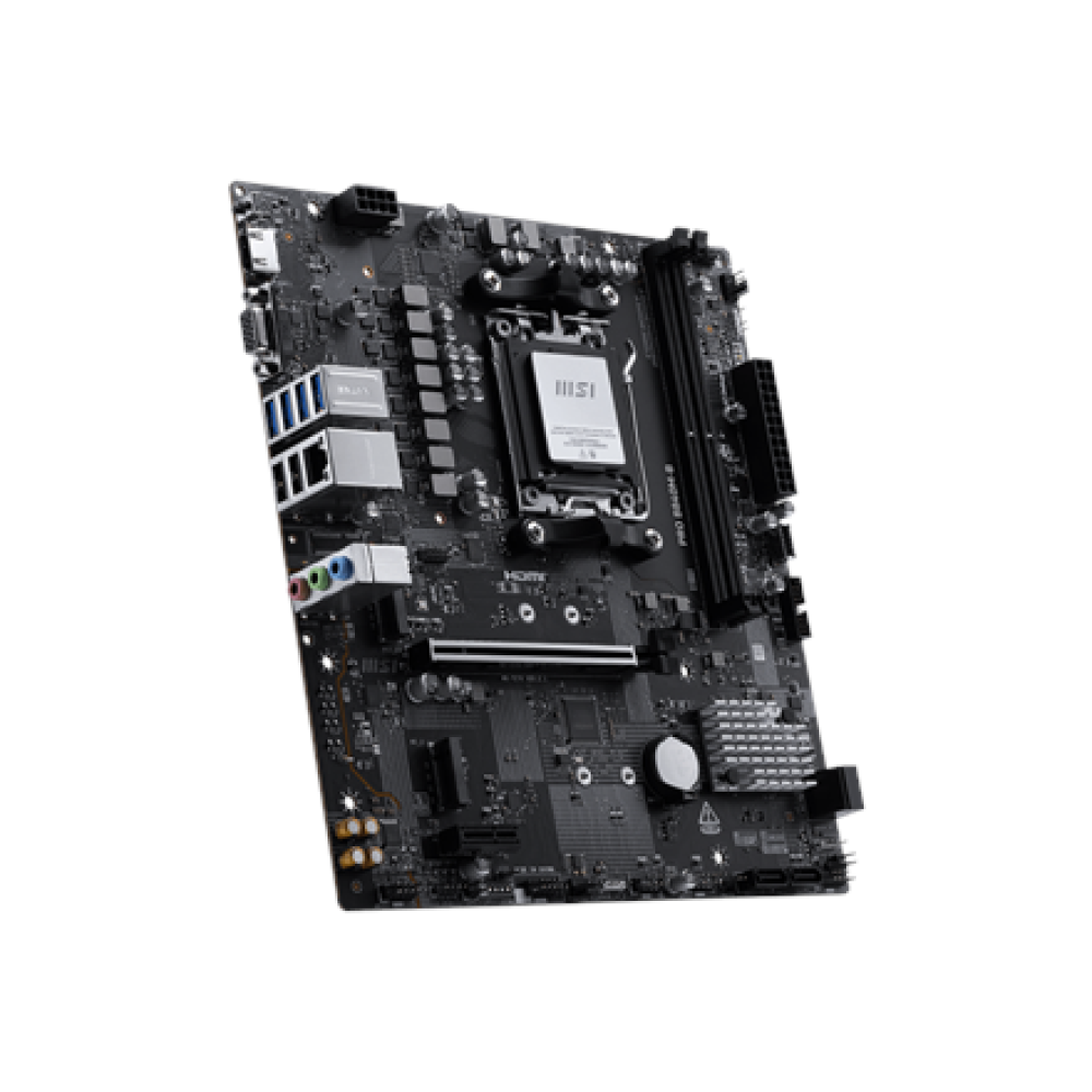 MSI PRO B840M-B , Processor family AMD , Processor socket AM5 , Supported hard disk drive interfaces SATA, M.2 , Number of SATA connectors 4
