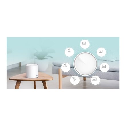 AX3000 Whole Home Mesh Wi-Fi 6 System , Deco X60(3-pack) , 802.11ax , 575+2400 Mbit/s , Ethernet LAN (RJ-45) ports 2 , Mesh Support Yes , MU-MiMO Yes , Antenna type Internal