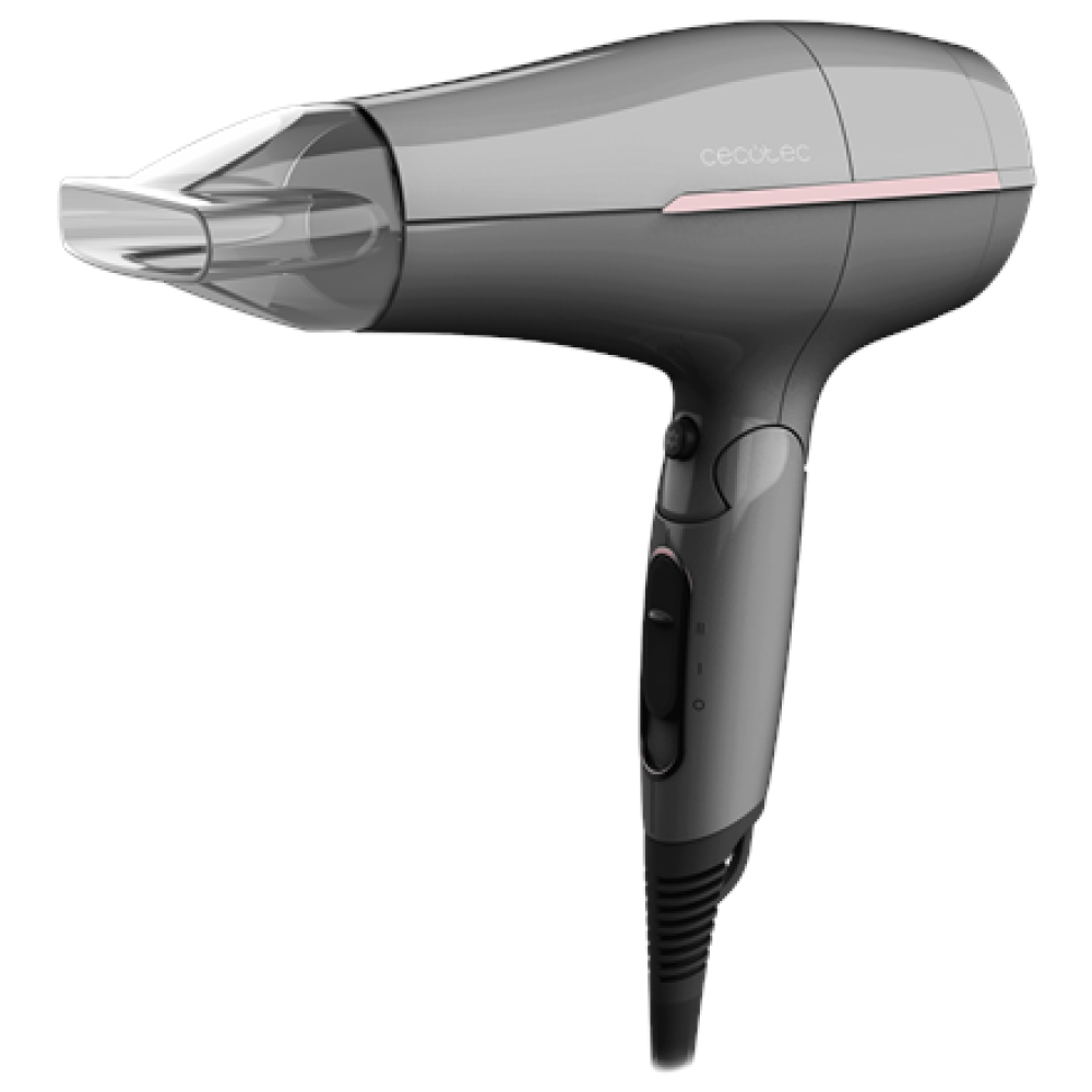 Cecotec Hair dryer , IoniCare Power&Go Heaven , 2000 W , Number of temperature settings 2 , Ionic function , Diffuser nozzle , Grey
