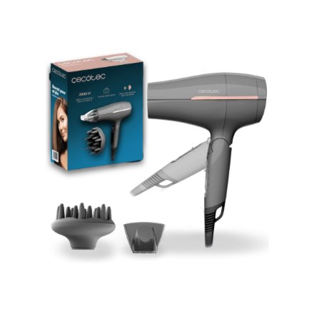Cecotec Hair dryer , IoniCare Power&Go Heaven , 2000 W , Number of temperature settings 2 , Ionic function , Diffuser nozzle , Grey