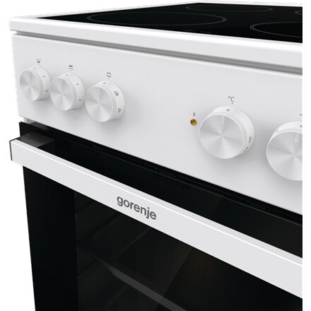 Gorenje Cooker , GEC5A21WG-B , Hob type Electric , Oven type Electric , White , Width 50 cm , Grilling , Depth 59.4 cm , 68 L