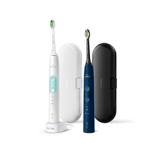 Philips Sonicare ProtectiveClean 5100 Duo Electric Toothbrushes , HX6851/34 , Rechargeable , For adults , Number of brush heads included 2 , Number of teeth brushing modes 3 , White and Dark Blue