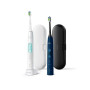 Philips Sonicare ProtectiveClean 5100 Duo Electric Toothbrushes , HX6851/34 , Rechargeable , For adults , Number of brush heads included 2 , Number of teeth brushing modes 3 , White and Dark Blue