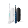 Philips Sonicare ProtectiveClean 5100 Duo Electric Toothbrushes , HX6851/34 , Rechargeable , For adults , Number of brush heads included 2 , Number of teeth brushing modes 3 , White and Dark Blue
