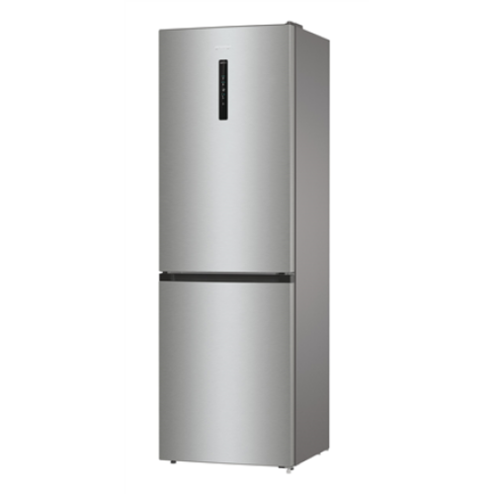 Gorenje , Refrigerator , NRK6192AXL4 , Energy efficiency class E , Free standing , Combi , Height 185 cm , No Frost system , Fridge net capacity 204 L , Freezer net capacity 96 L , Display , 38 dB , Stainless Steel