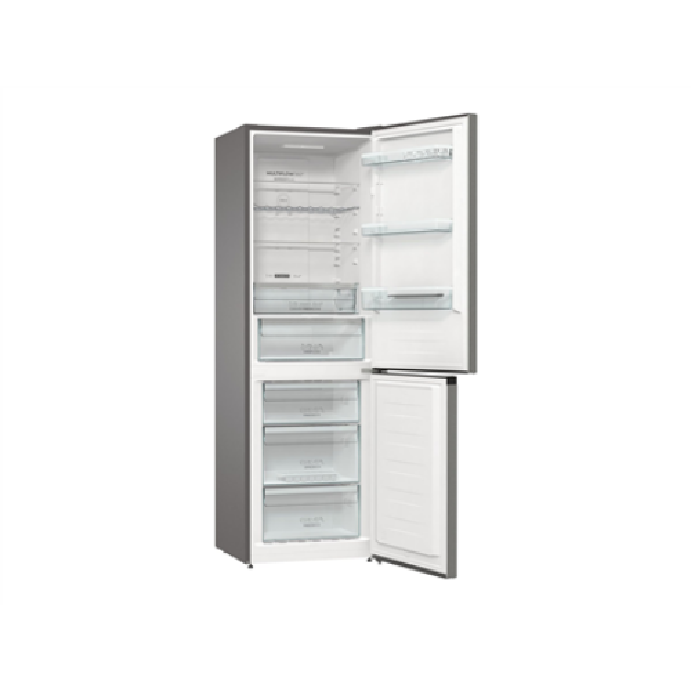 Gorenje , Refrigerator , NRK6192AXL4 , Energy efficiency class E , Free standing , Combi , Height 185 cm , No Frost system , Fridge net capacity 204 L , Freezer net capacity 96 L , Display , 38 dB , Stainless Steel