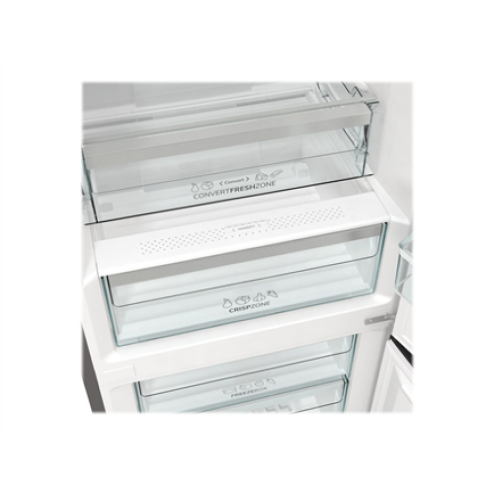 Gorenje , Refrigerator , NRK6192AXL4 , Energy efficiency class E , Free standing , Combi , Height 185 cm , No Frost system , Fridge net capacity 204 L , Freezer net capacity 96 L , Display , 38 dB , Stainless Steel