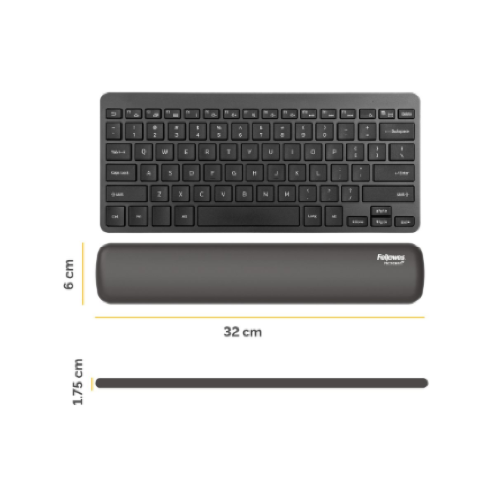 Fellowes , Breyta Compact Keyboard (TKL) Wrist Rest , Black
