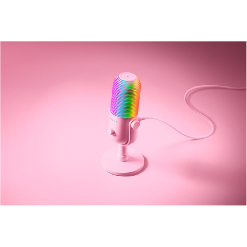 Razer , RGB USB Microphone with Tap-to-Mute , Seiren V3 Chroma , Quartz , No