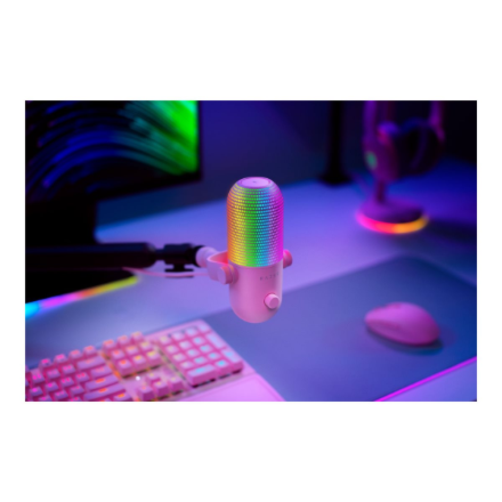 Razer , RGB USB Microphone with Tap-to-Mute , Seiren V3 Chroma , Quartz , No
