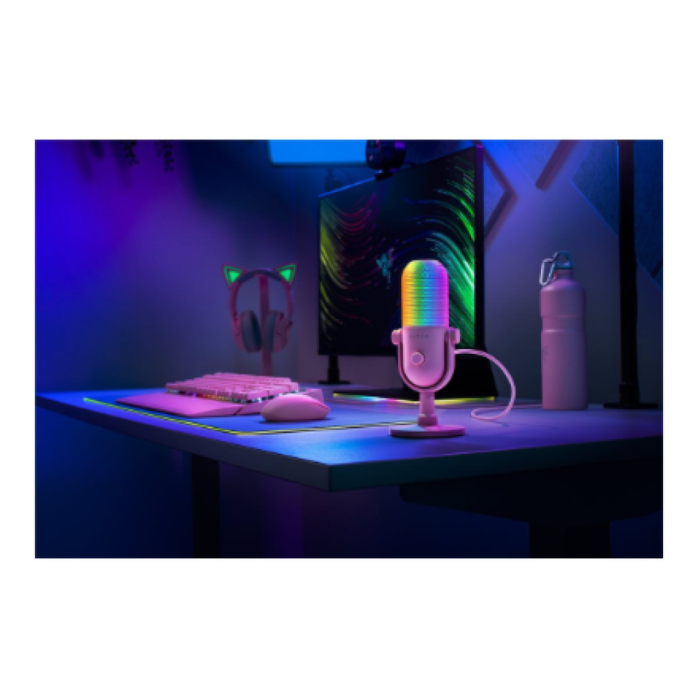 Razer , RGB USB Microphone with Tap-to-Mute , Seiren V3 Chroma , Quartz , No