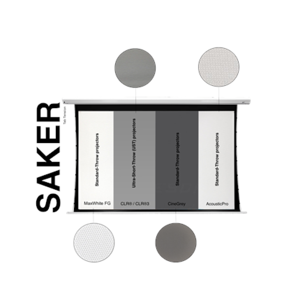 Elite Screens Electric Projection Screen, White , SKT150XHW2 , Diagonal 150 , 16:9