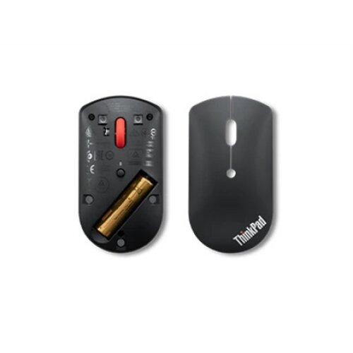 Lenovo , ThinkPad Bluetooth Silent Mouse w/o battery , Wireless , Bluetooth 5.0 , Black , 1 year(s)