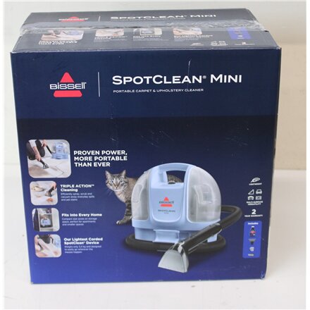 SALE OUT. Bissell , SpotClean Mini Select Carpet and Upholstery Washer , 4103N , Corded operating , Washing function , 280-330 W , Lake Blue , 24 month(s) , UNPACKED,MISSING INNER PACKAGING